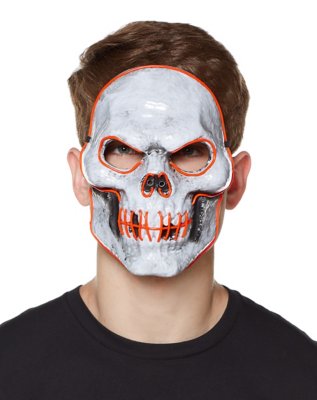 "Doom EL Wire Light-Up Skeleton Half Mask"
