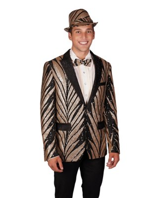 "Adult '20s Gold and Black Jacket"