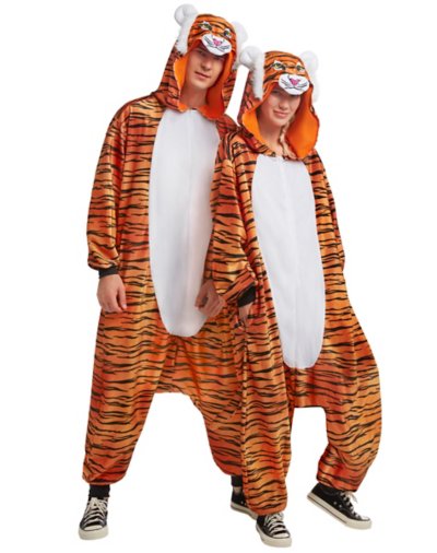 "Adult Tiger Jumpsuit Costume"