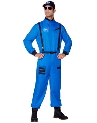 "Adult Blue NASA Jumpsuit Costume"