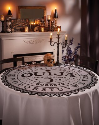 "Round Ouija Board Tablecloth"