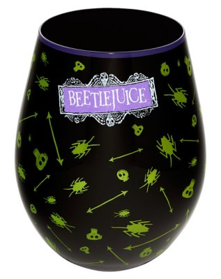 "Bug Print Stemless Glass - Beetlejuice"