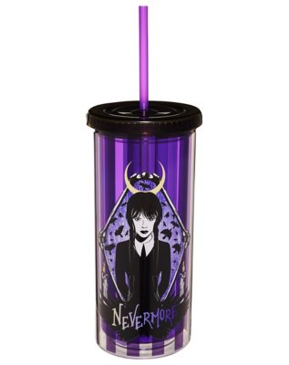 "Wednesday Cup with Straw 20 oz. - The Addams Family"