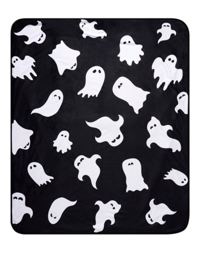 "Ghost Print Fleece Blanket"