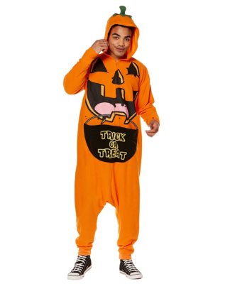 "Adult Pumpkin Union Suit Costume"