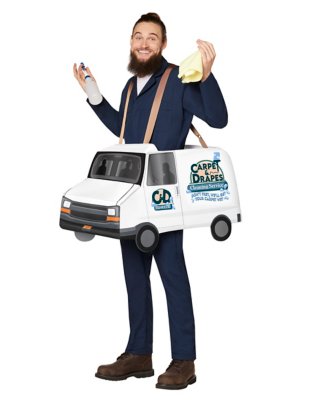 "Adult Carpet Cleaning Van Ride-Along Costume"
