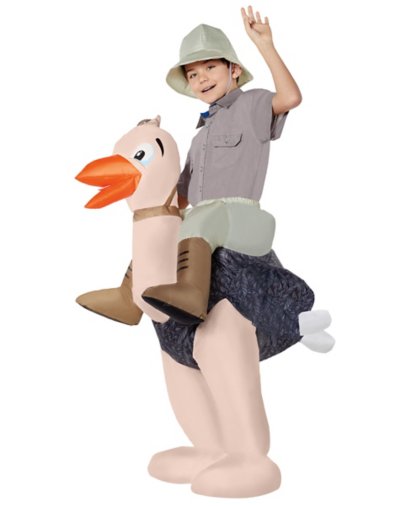 "Kids Inflatable Ostrich Ride-Along Costume"