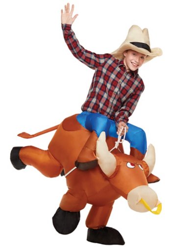 "Kids Inflatable Bull Rider Costume"