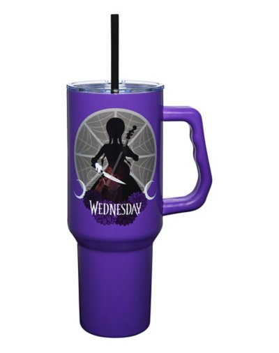 Wednesday Travel Tumbler with Straw - 40 oz.