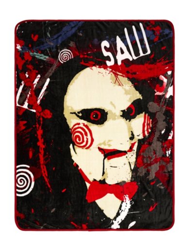 "Saw Splatter Fleece Blanket"