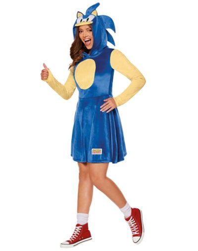 "Adult Sonic Dress Costume"