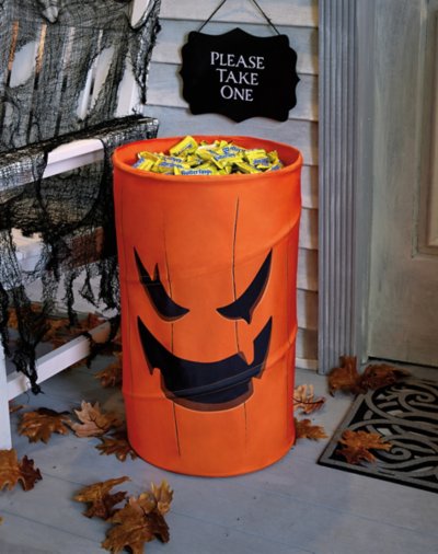 "Pumpkin Candy Barrel"