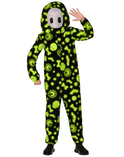 "Kids Glow in the Dark Spooky Doodles Jumpsuit Costume - Fall Guys"