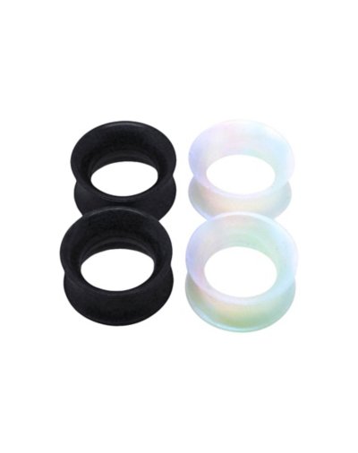 Multi-Pack Glow In The Dark Opal-Effect Tunnel Plugs - 2 Pair