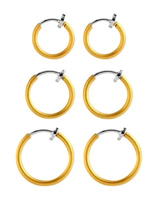 fake hoop earrings