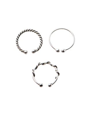 "Clipon Fake Septum Ring 3 Pack"