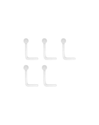 "Clear Nose Stud Retainer - 5 Pack"