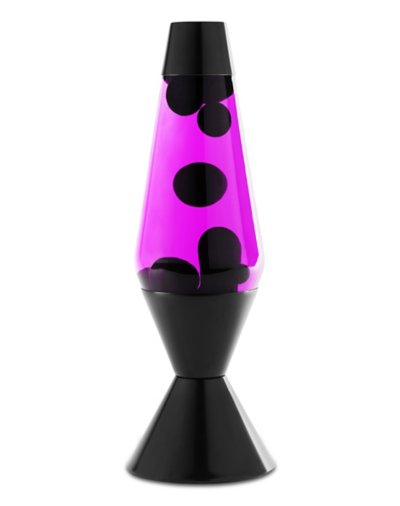 16.3 Inch Purple and Black Lava Lamp