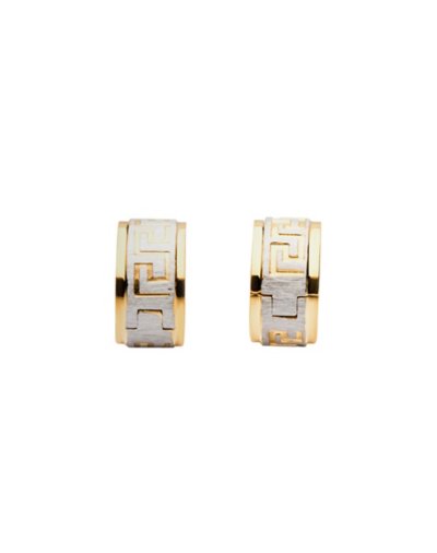 Gold Greek Huggie Earrings