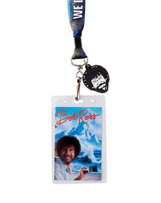 "No Mistakes Just Happy Accidents Bob Ross Lanyard"