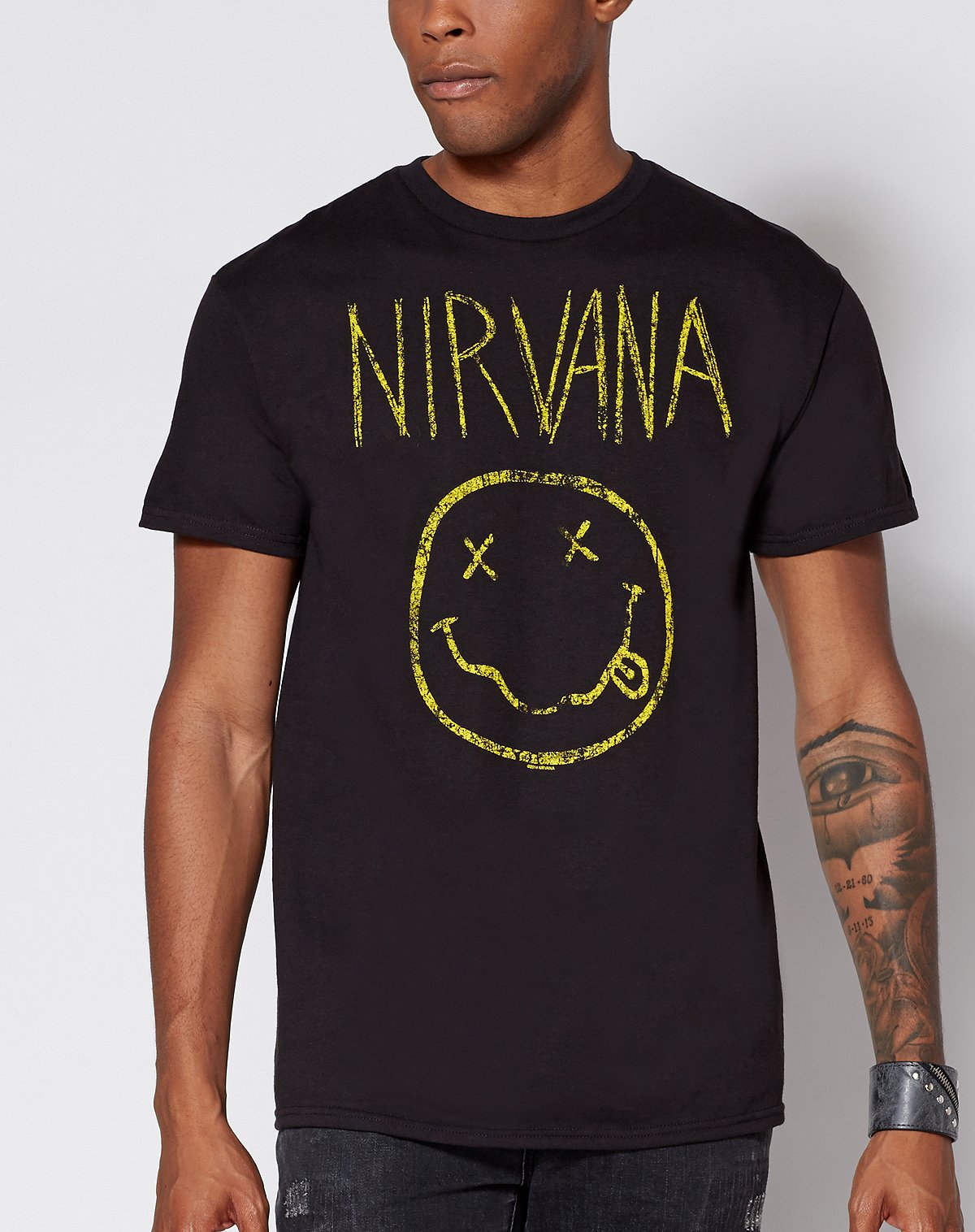 Smiley Unisexe T-Shirt Noir, Nirvana Metal-Kids