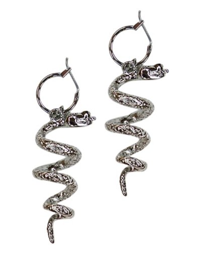 Spiral Snake Dangle Earrings