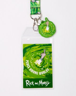 "Peace Among Worlds Lanyard - Rick and Morty"