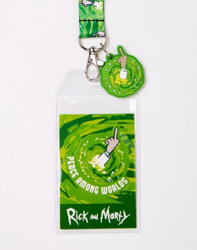 Peace Among Worlds Lanyard - Rick and Morty