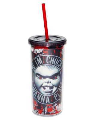 "Hi I'm Chucky Cup With Straw - 20 oz."