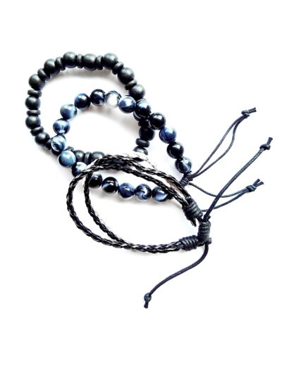 Beaded and Woven Bracelets - 3 Pack