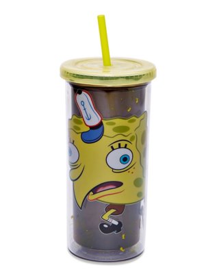 "Meme SpongeBob SquarePants Cup With Straw 20 oz. - Nickelodeon"