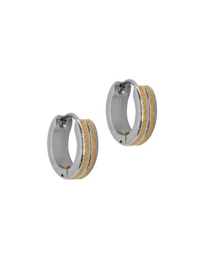 Sandblast Huggie Hoop Earrings - 20 Gauge