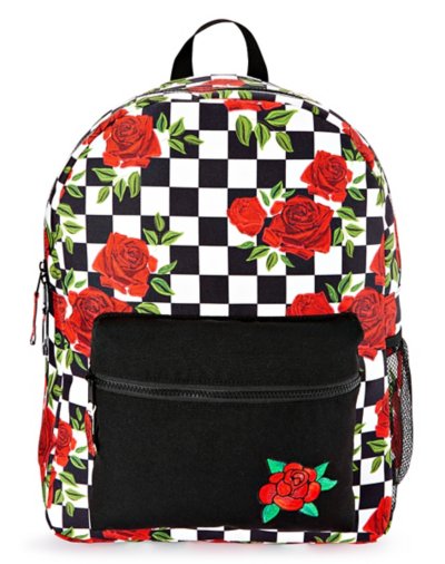 Checkered Rose Backpack