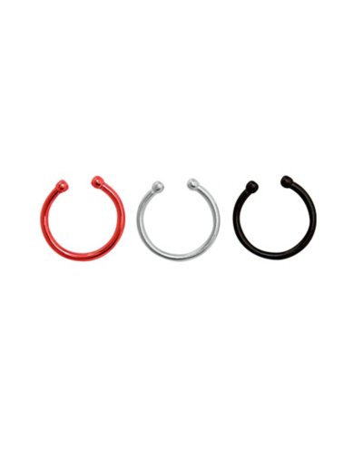 Multi-Pack Red Fake Septum Rings - 3 Pack