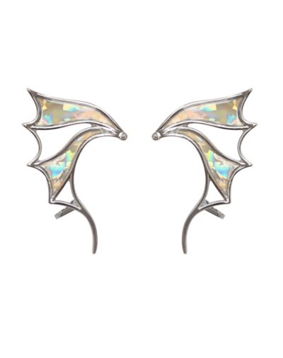 Silvertone Holographic Ear Cuff