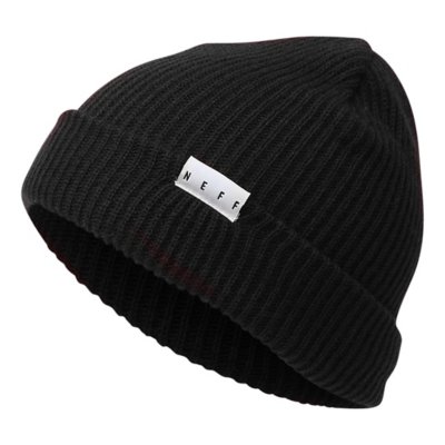 "Black Fold Beanie Hat - Neff"