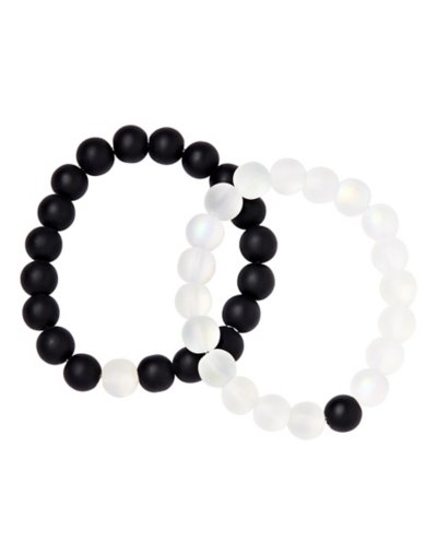 Long Distance Beaded Bracelets - 2 Pack