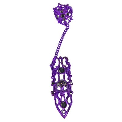 "Purple Filigree Finger Armor"