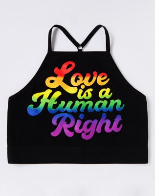 "Love is a Human Right Pride Halter Tank Top"