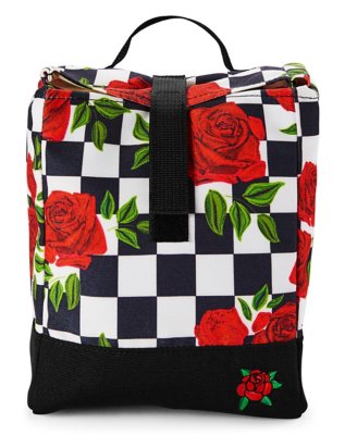 "Checkered Rose Lunch Box"