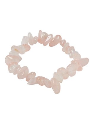 "Rose Quartz Chip Bracelet"