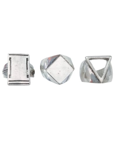 Multi-Pack Metal Statement Rings - 3 Pack