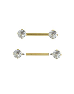 "CZ Nipple Barbells - 14 Gauge"