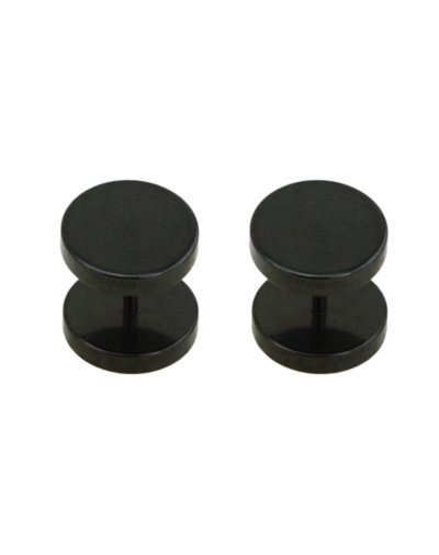 Black 10mm Fake Plugs - 18 Gauge