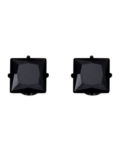 Black CZ Titanium Stud Earrings û 20 Gauge