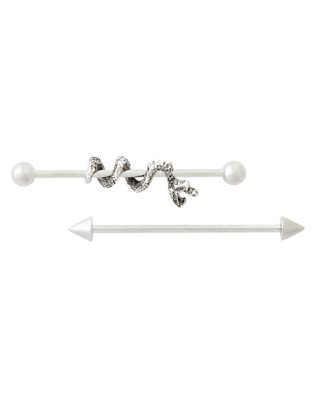 "Snake Twist Barbells - 14 Gauge"