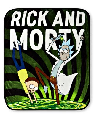 "Rick and Morty Portal Fleece Blanket"