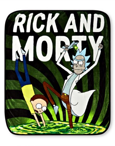 Rick and Morty Portal Fleece Blanket