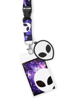 "Galaxy Stars Alien Lanyard"