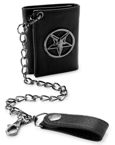 Baphomet Pentagram Chain Wallet